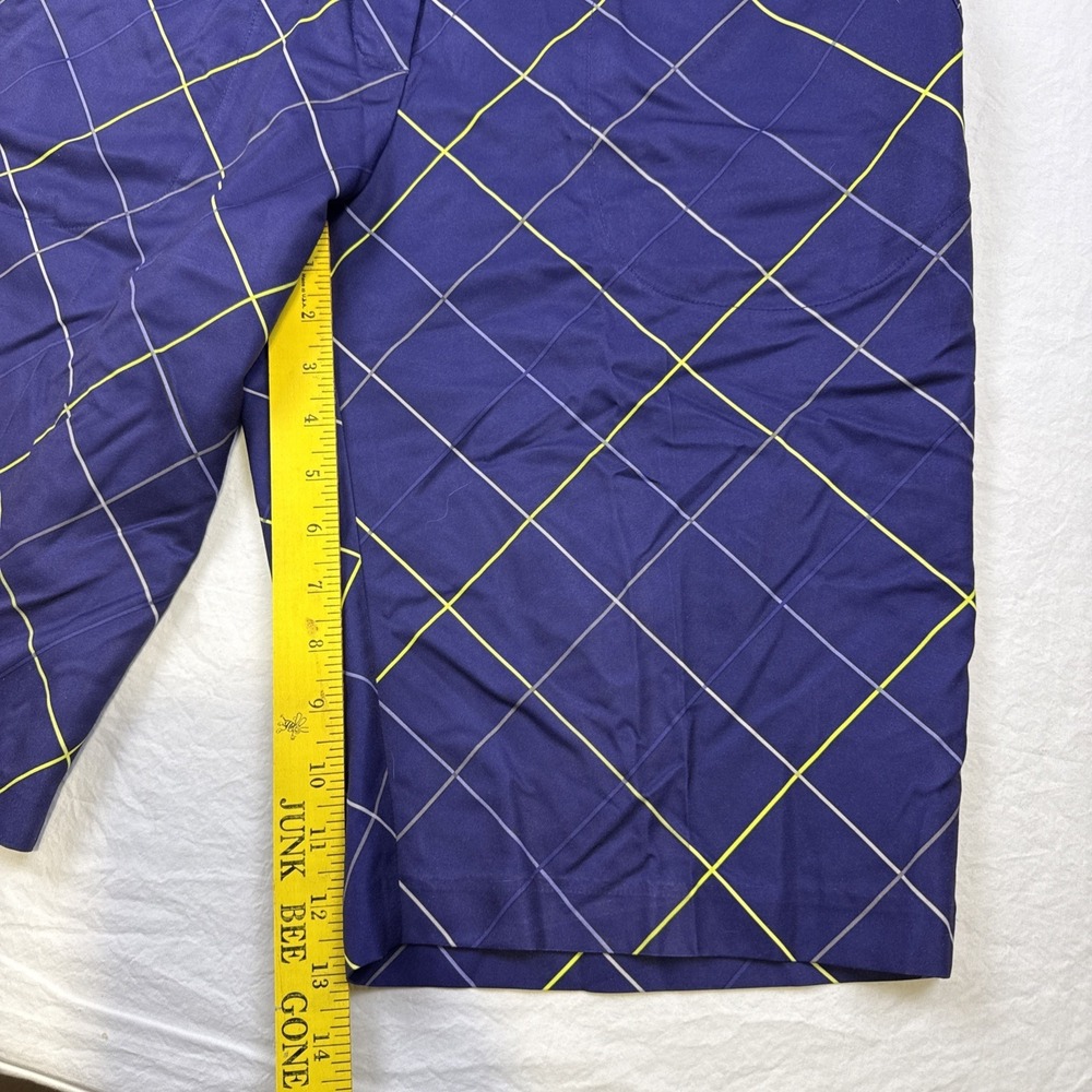 Nike Golf SHORTS WOMENS 12 Dri-FIT Purple  ARGYLE Checkered Athletic Golfcore - Picture 3 of 8